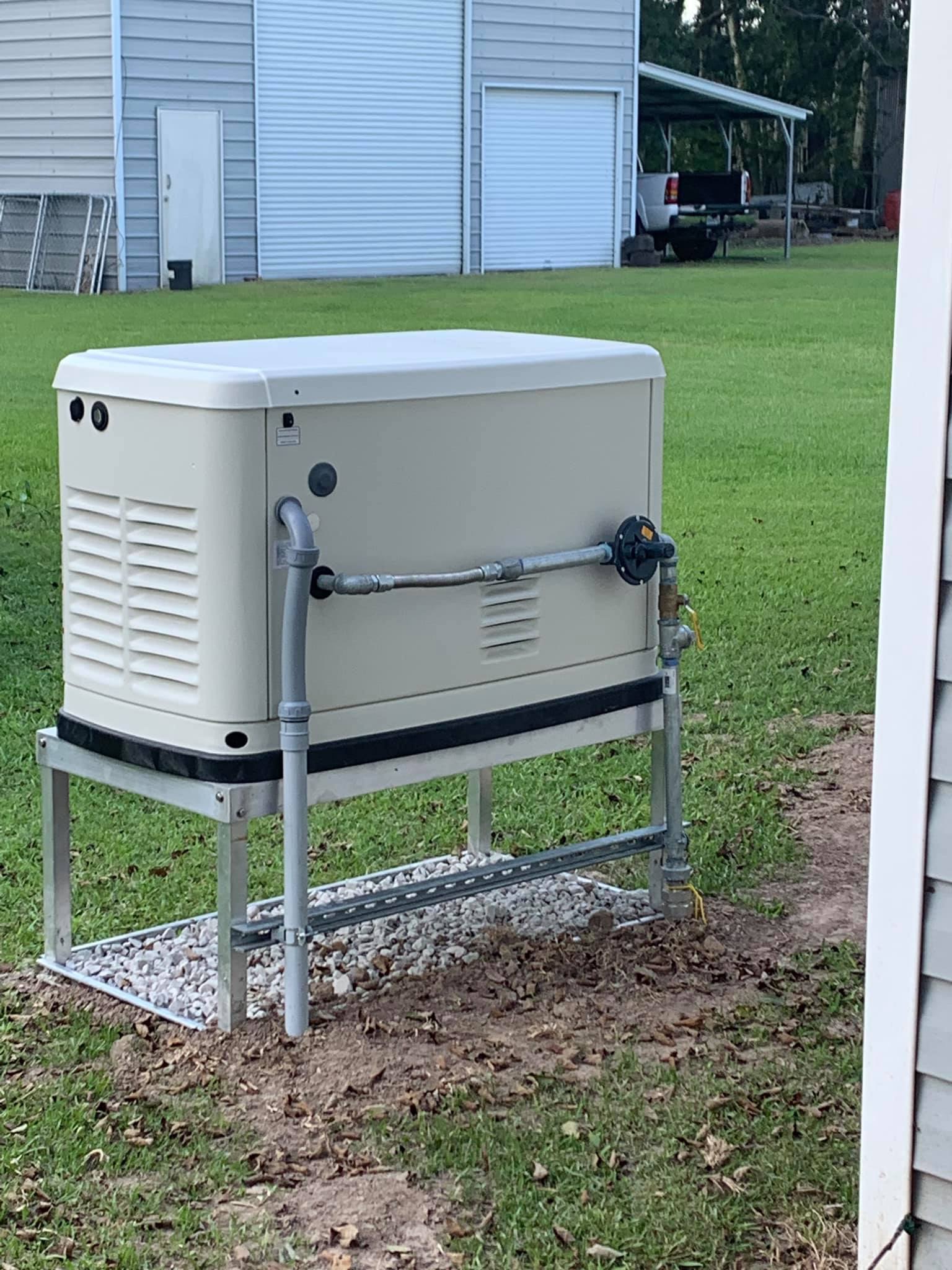 Showing the backside of our very neat installation on an aluminum stand