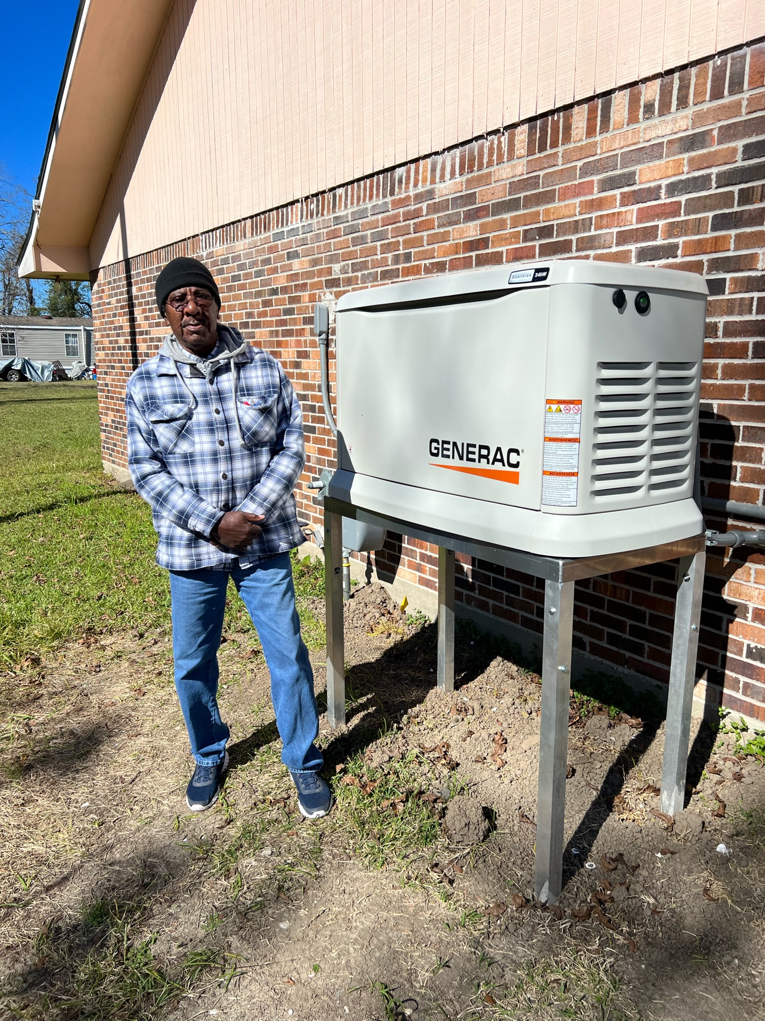 Customers love protecting their generators with an all aluminum stand
